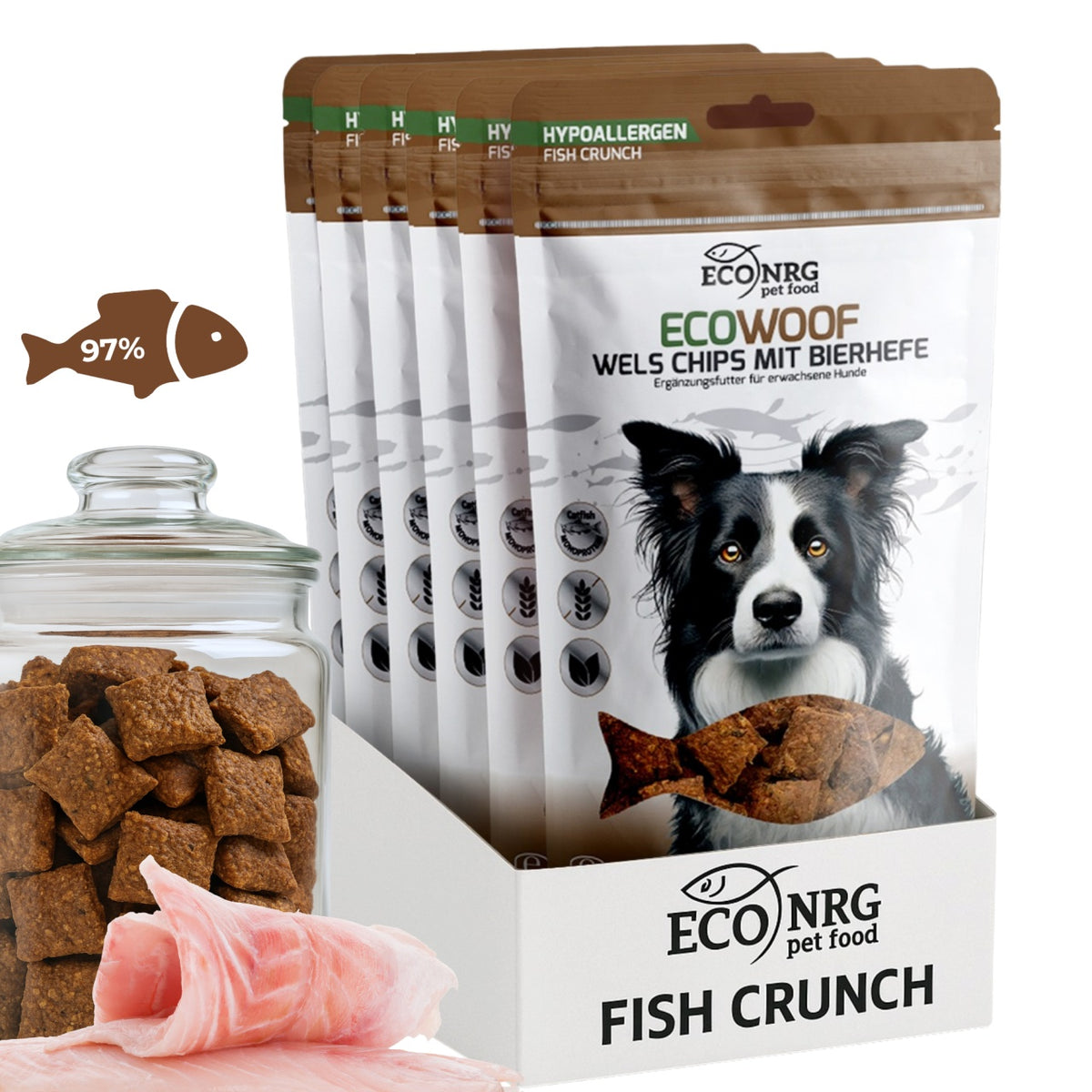 Catfish Chips with Brewer's Yeast | 6x125g | dog treat