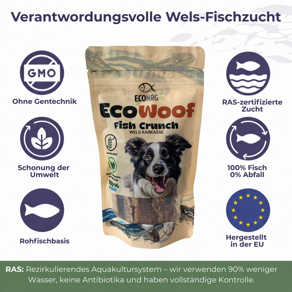 FISH CRUNCH | Filet de silure | 3×100g | Récompense pour chiens