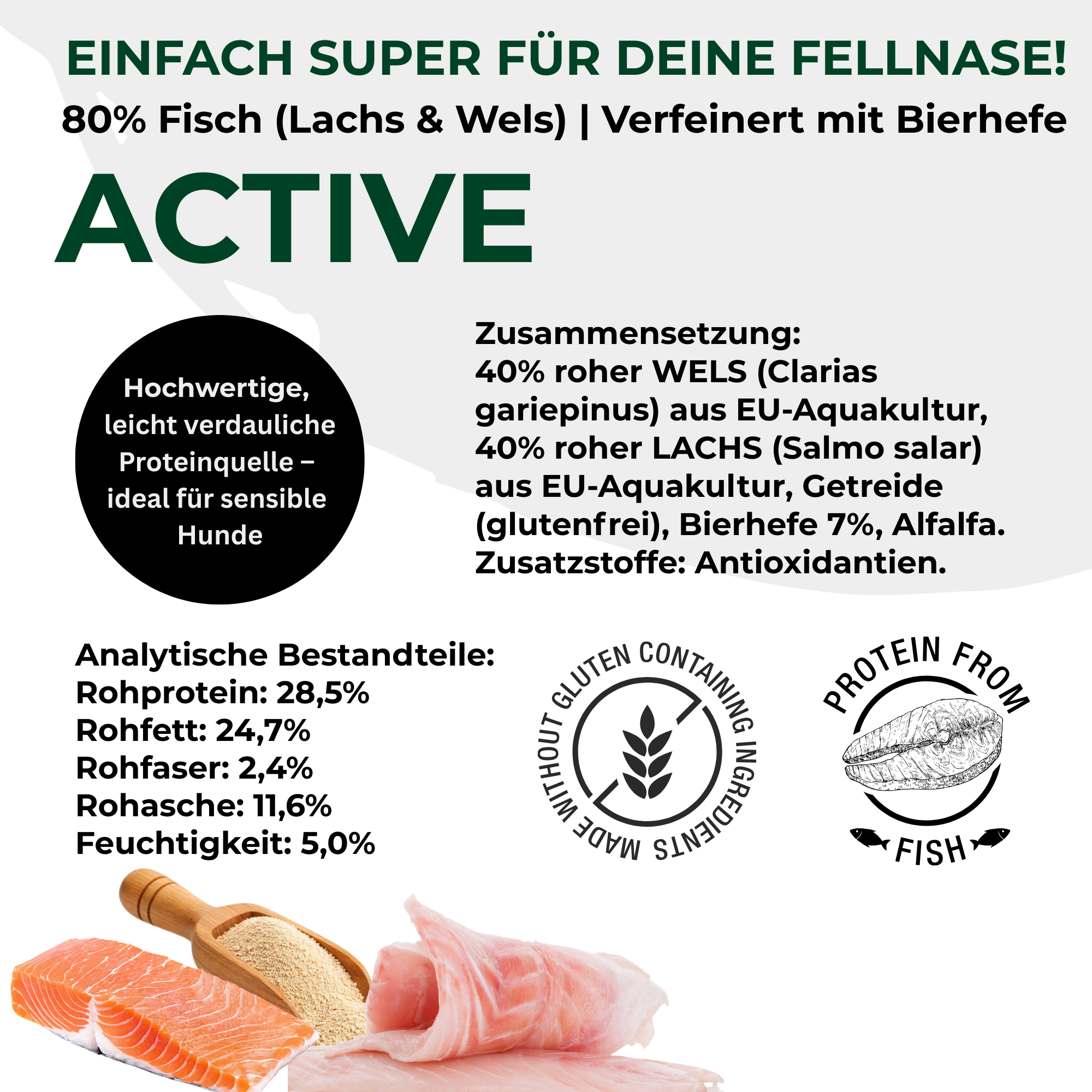 PETEFCO | ACTIVE BITES | 80% Poisson | 6x100g | Récompense pour chiens