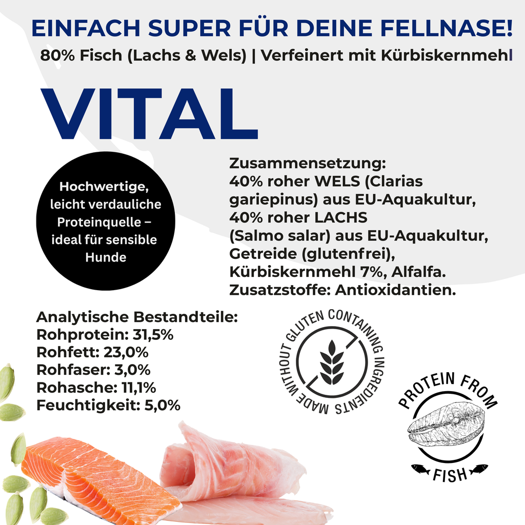 PETEFCO | VITAL BITES | 80% Fisch | 3x100g | Belohnung für Hunde