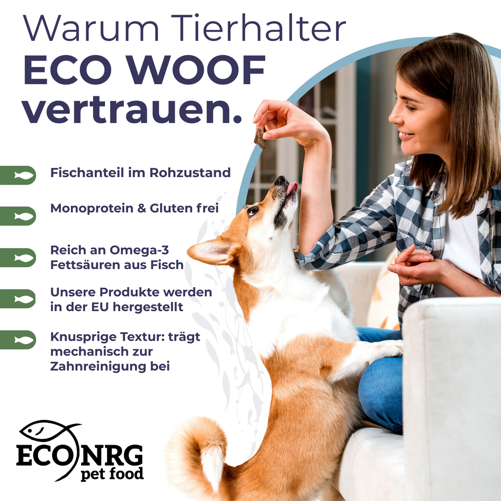 Chips aus Wels mit Bierhefe | 3x125g | Belohnung für Hunde