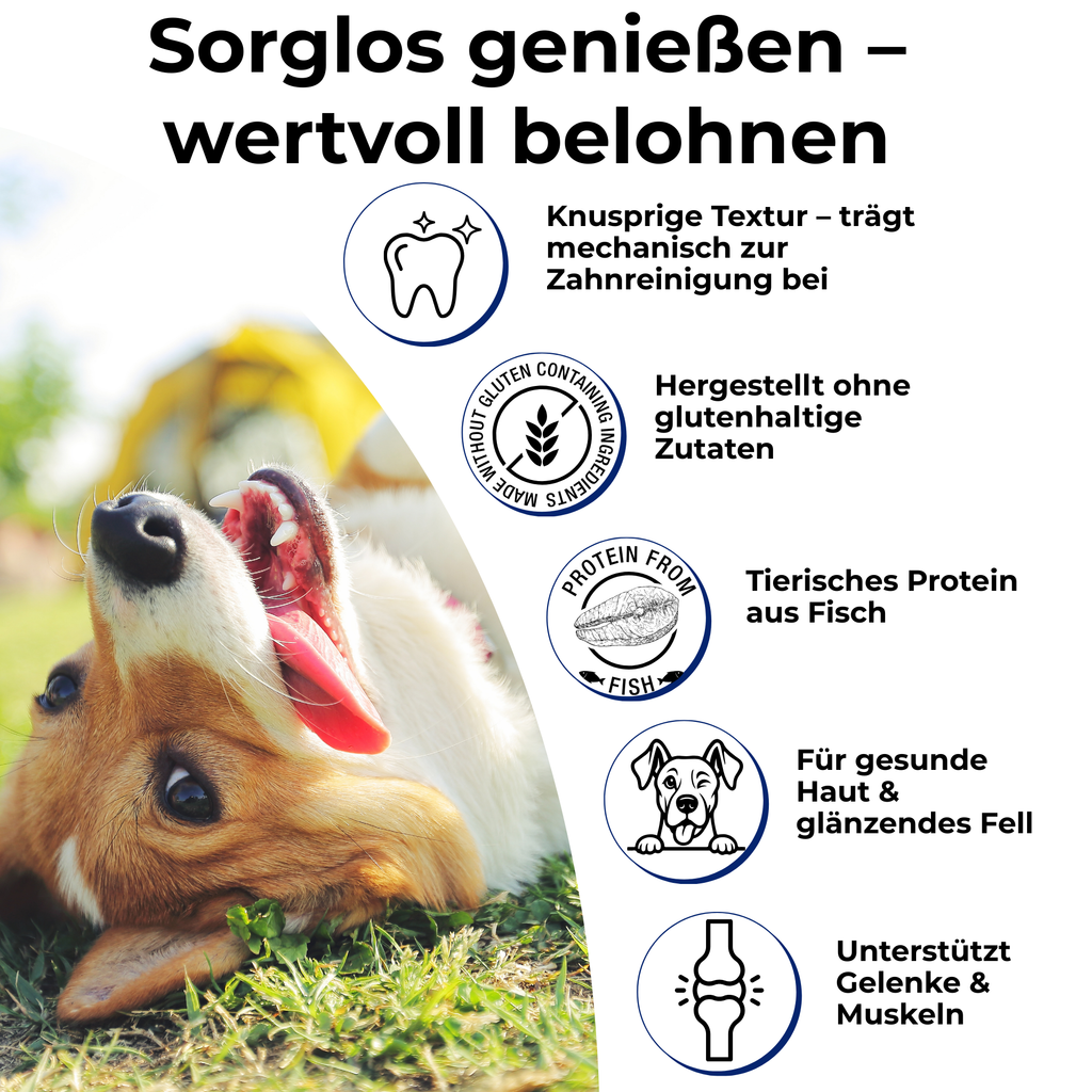 PETEFCO | VITAL BITES | 80% Fisch | 6x100g | Belohnung für Hunde