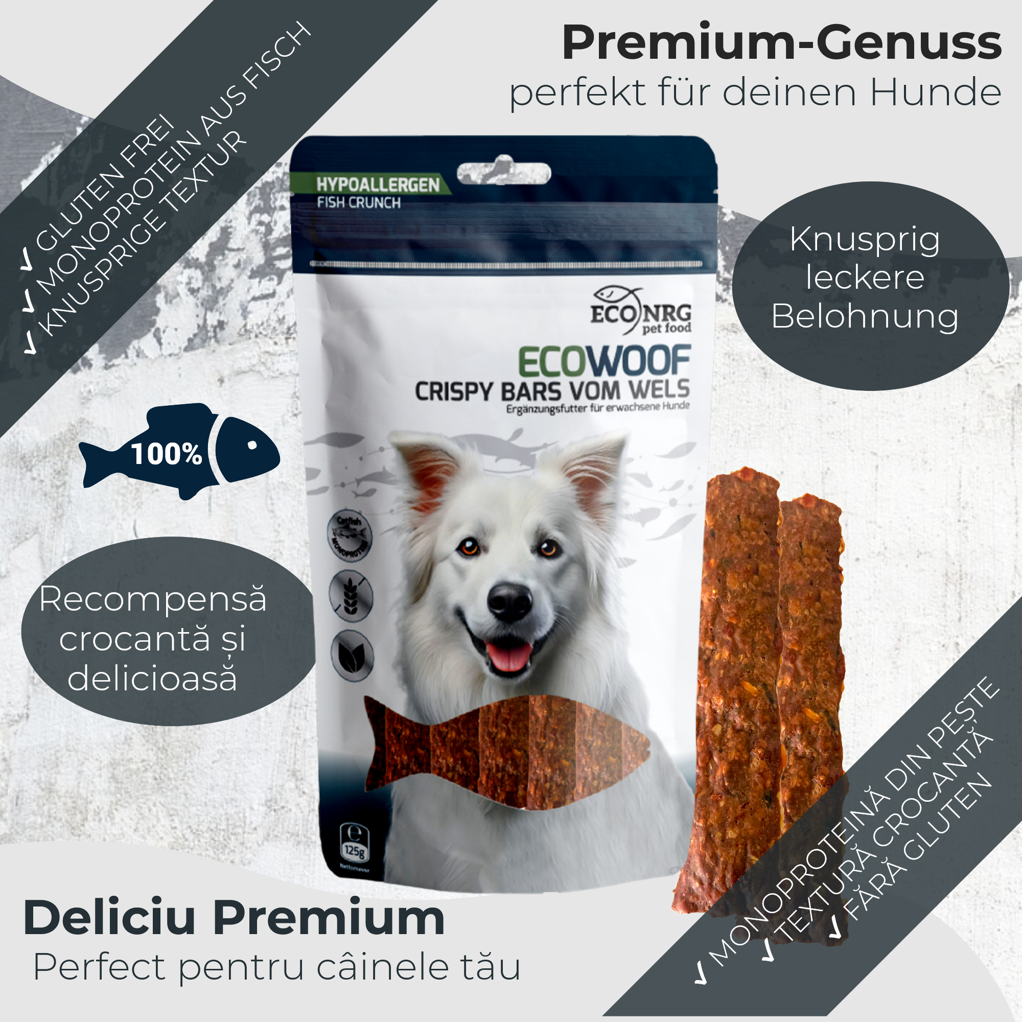 Crispy Bars din somn | 3x125g | recompensa pentru caini