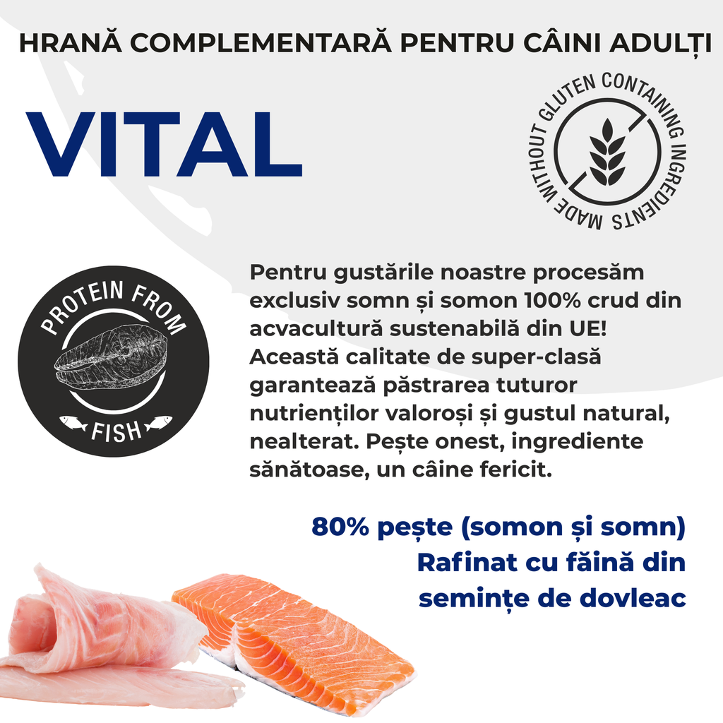PETEFCO | VITAL BITES | 80% Fish | 3x100g | recompensa pentru caini
