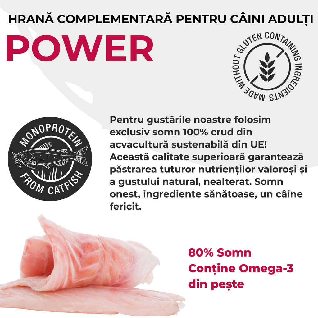 PETEFCO | POWER BITES | 80% Fish | 6x100g | recompensa pentru caini