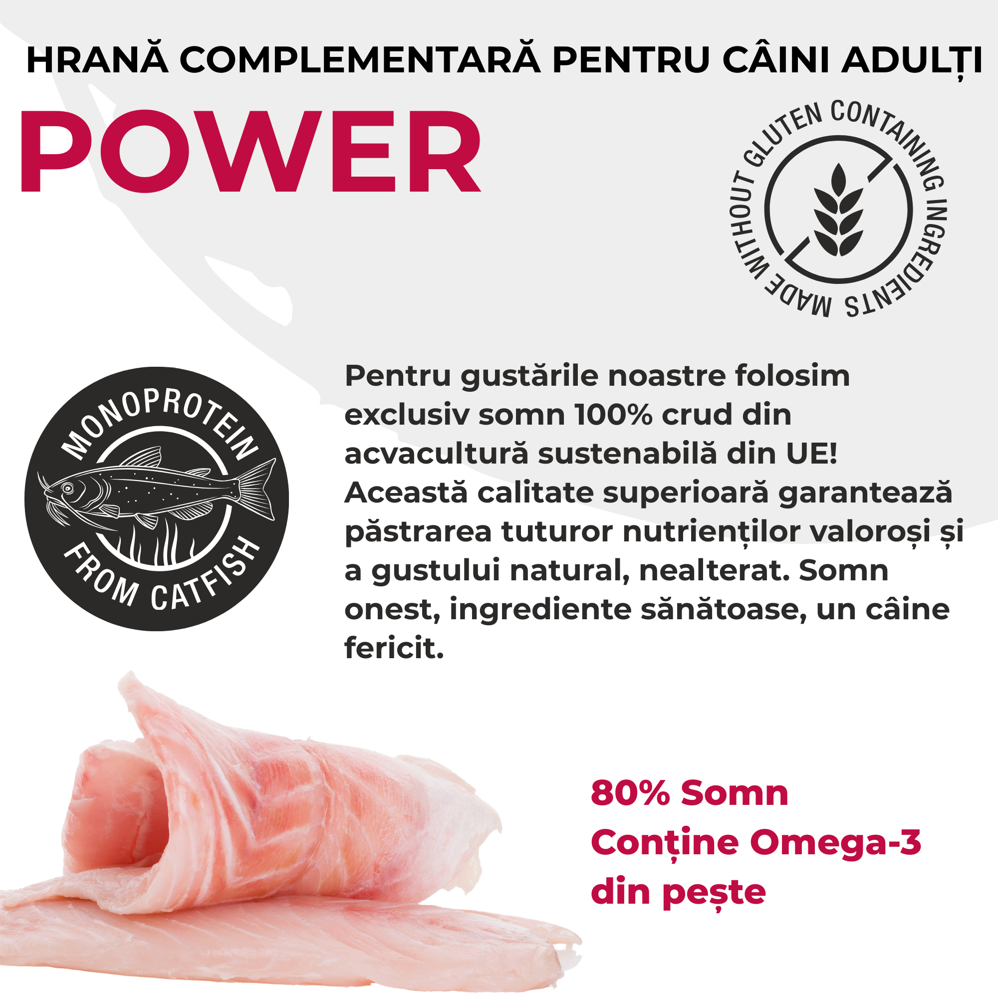 PETEFCO | POWER BITES | 80% Fish | 6x100g | recompensa pentru caini