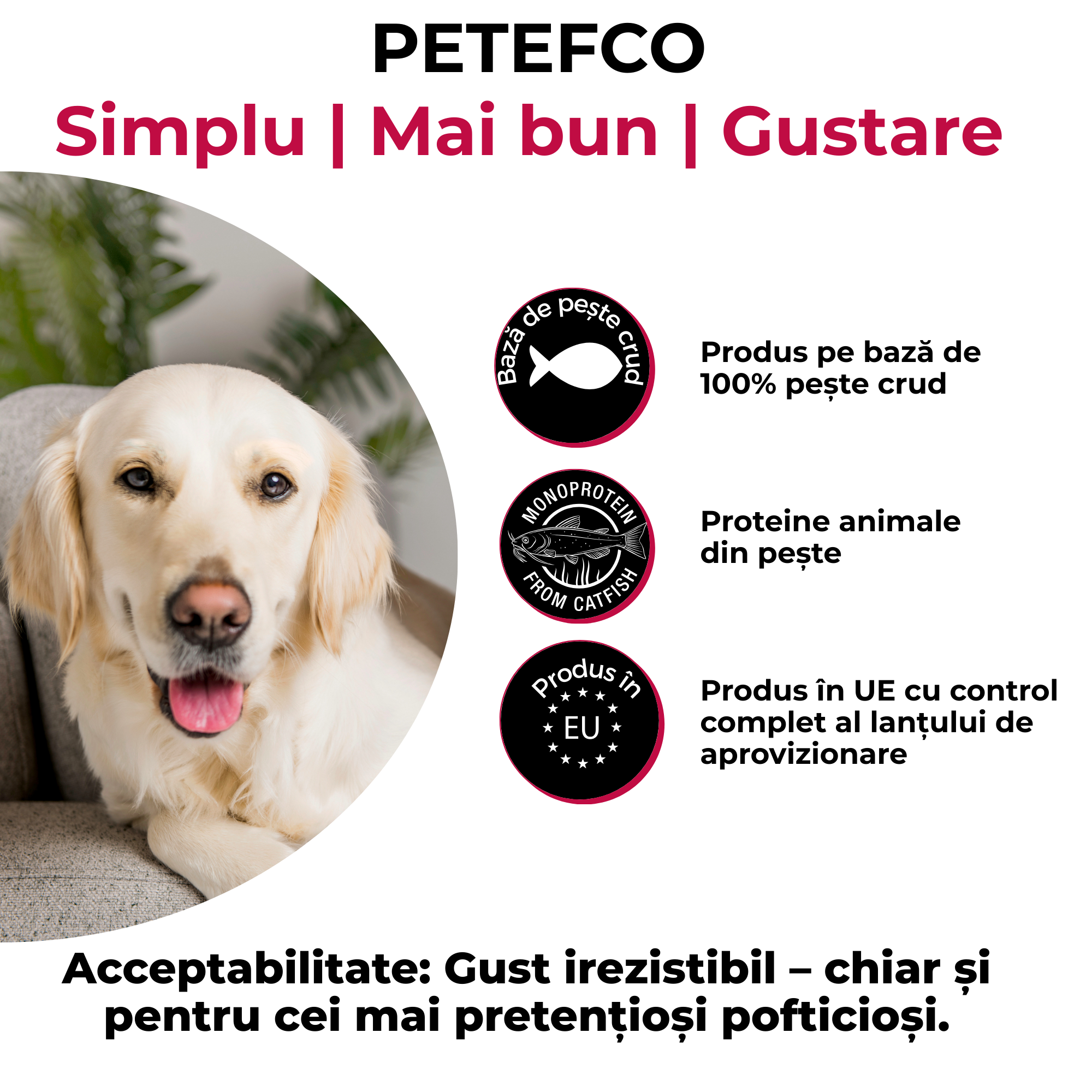 PETEFCO | POWER BITES | 80% Fish | 6x100g | recompensa pentru caini