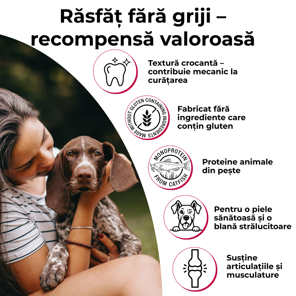 PETEFCO | POWER BITES | 80% Fish | 6x100g | recompensa pentru caini