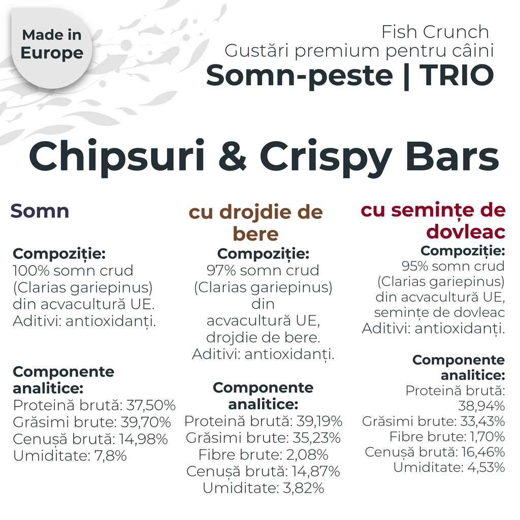 Chipsuri din somn – MIX | Simplu, Dovleac & Drojdie de bere | 3x125g | recompensa pentru caini