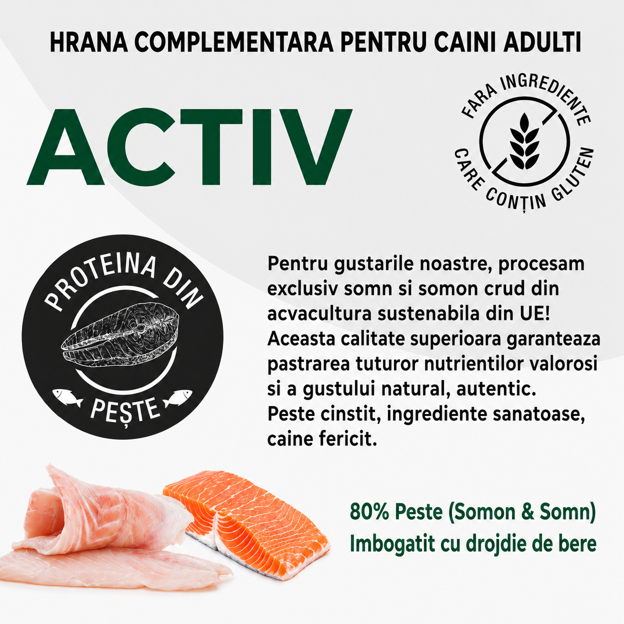 PETEFCO | ACTIVE BITES | 80% Fish | 3x100g | recompensa pentru caini